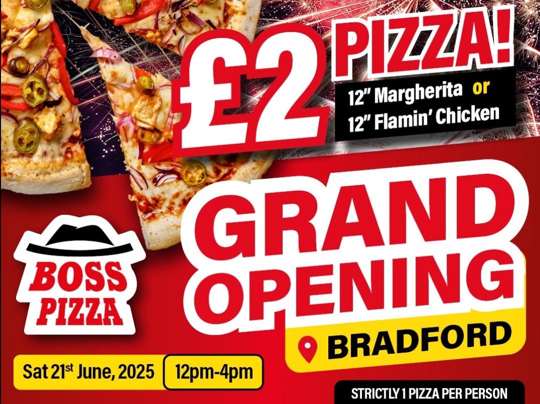Boss Pizza's Halifax Road branch to offer pizzas for £2 Boss Pizza's Halifax Road branch to offer pizzas for £2