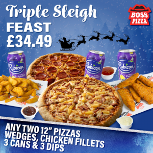Triple Sleigh Feast (Pizza Deal for 3)